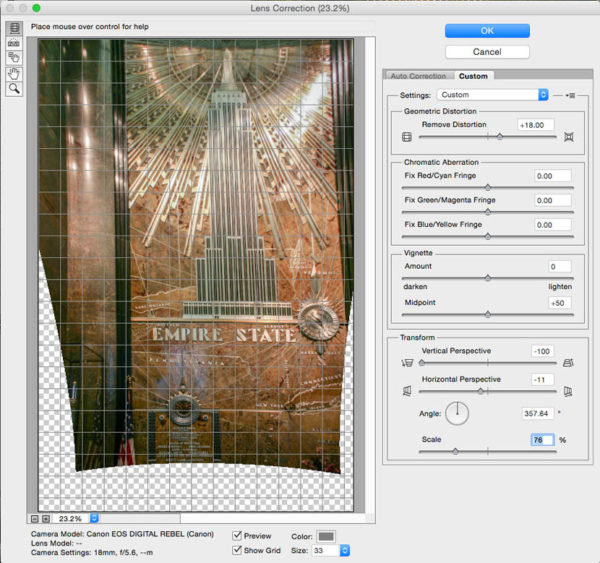 Lens correction in Photoshop Tutorial - PhotoshopCAFE