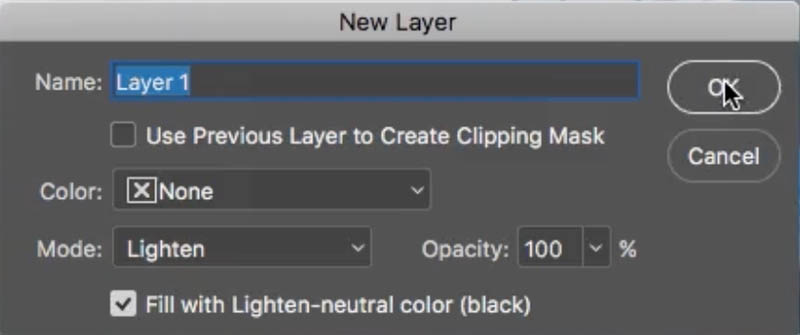 new layer with options