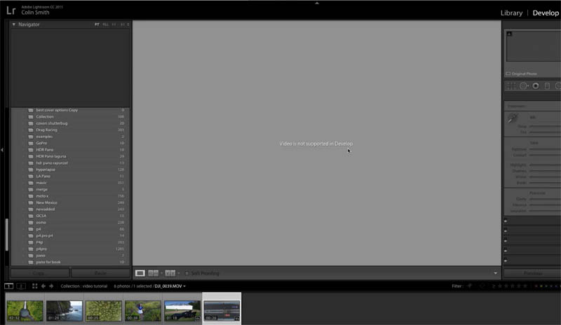 lightroom 4 editing video