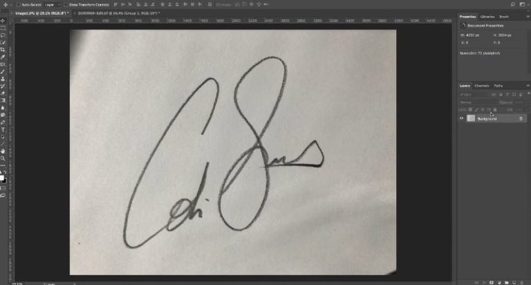 Watermark Signing Example How to turn a signature into a watermark in Photoshop tutorial ...