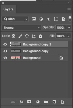 duplicate layer, Photoshop CC 2019