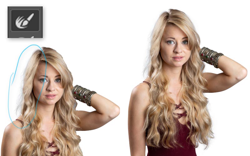 refining long wavy hair in photoshop cut out tutorial 