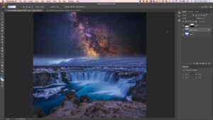 How to combine and blend photos in Photoshop: night sky