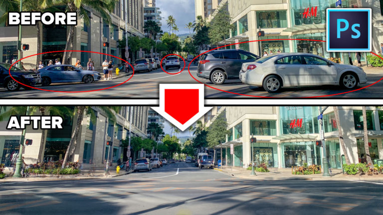 How to Remove Tourists in Photoshop in 3 clicks – Crowd removal