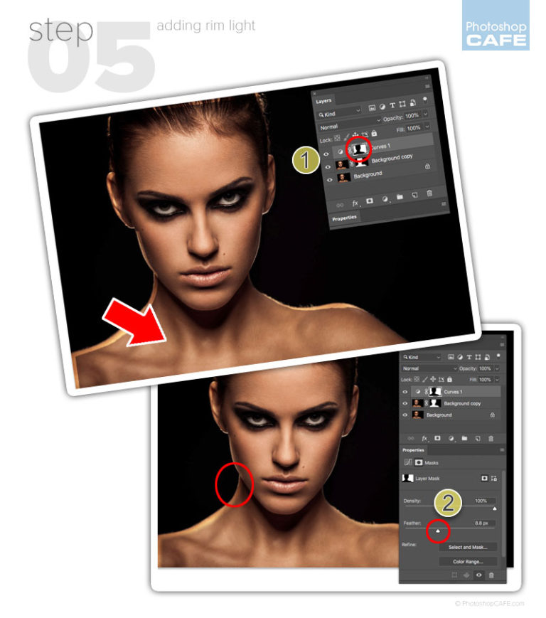 How to add a rim light to a photo in