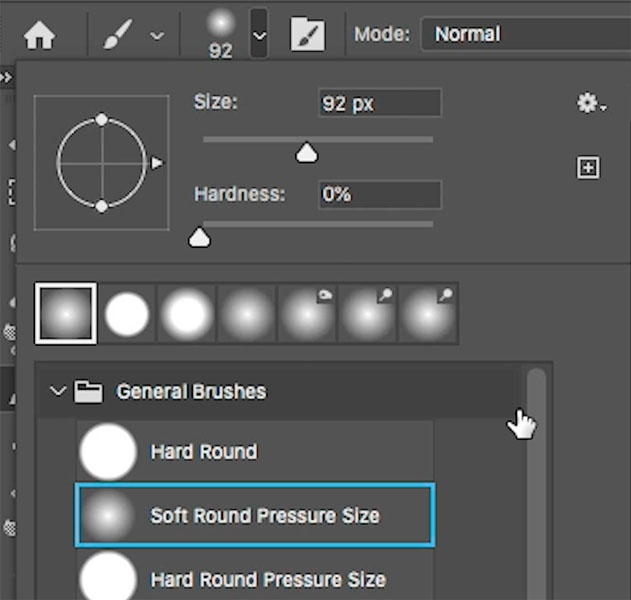 photoshop soft brush tool