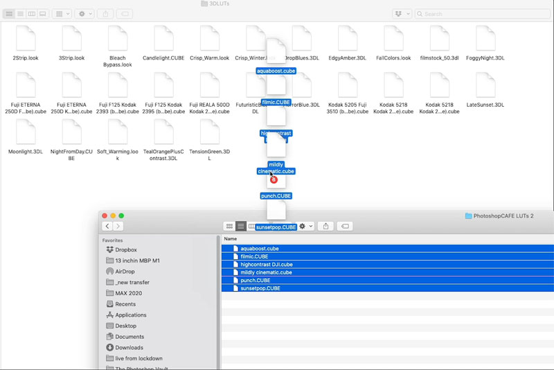 Install LUTs into Photoshop