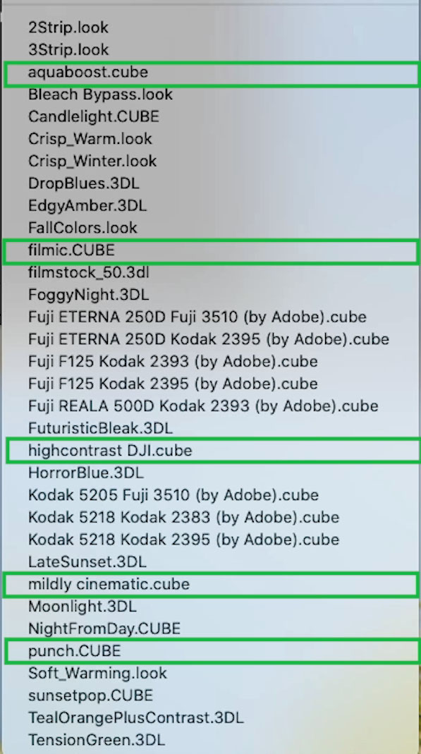 Adding LUTs to the menu in Photoshop