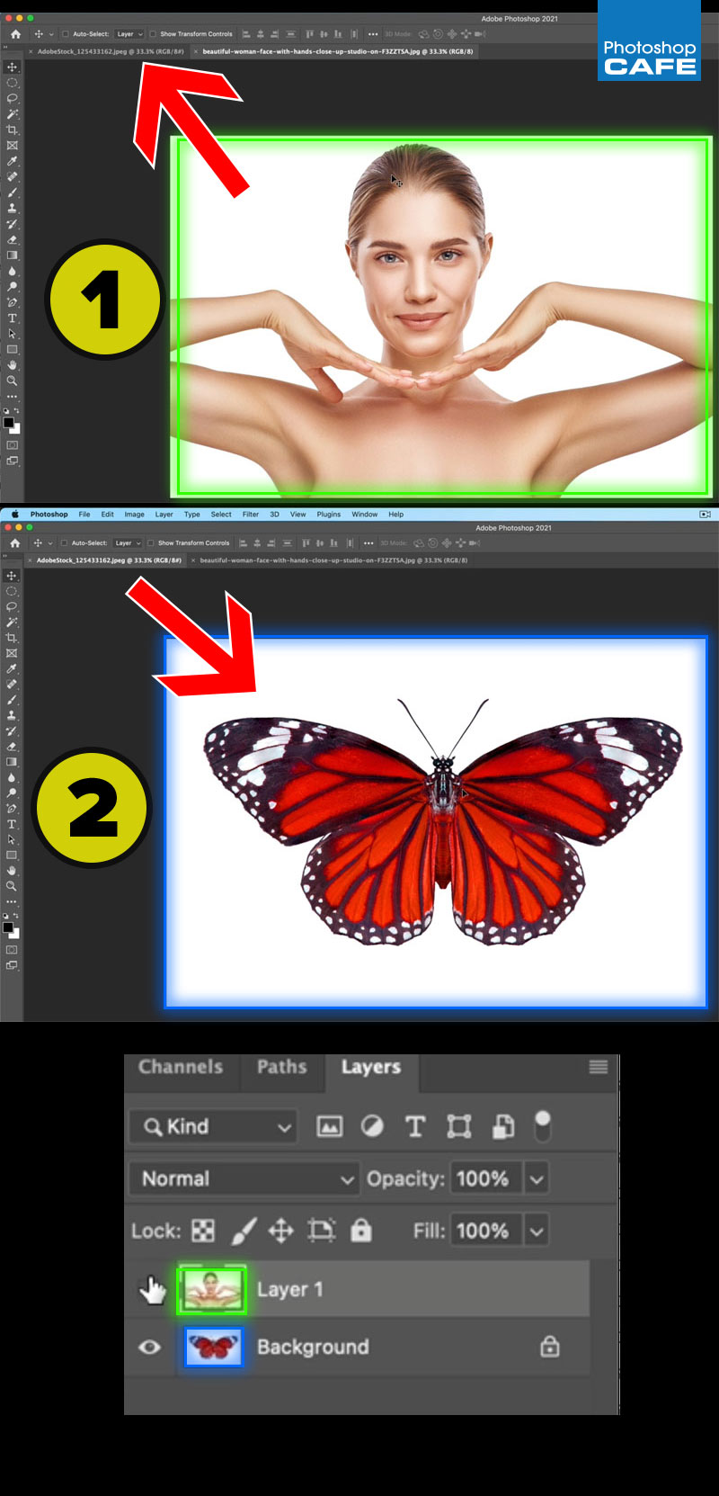 how to combine images in photoshop photoshopCAFE tutorial