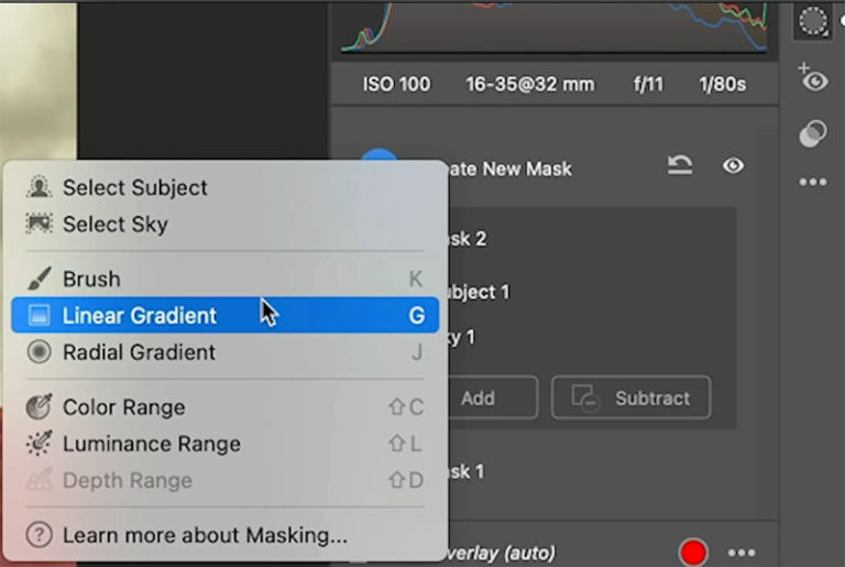 How to combine masks in Adobe Camera RAW + Lightroom for advanced