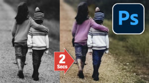 How to automatically colorize black and white photo in Photoshop 2022 including manual finishing