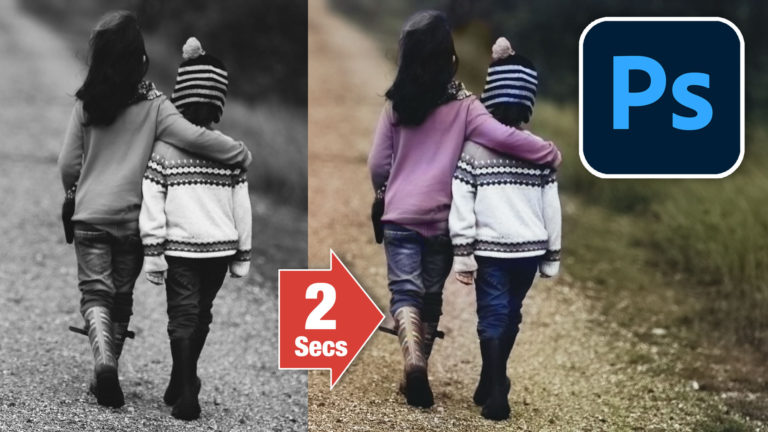 How to automatically colorize black and white photo in Photoshop 2022 including manual finishing