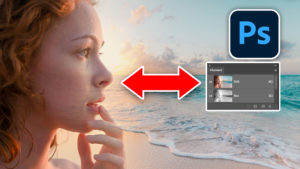 How to blend Layers in Photoshop and select faces with masks