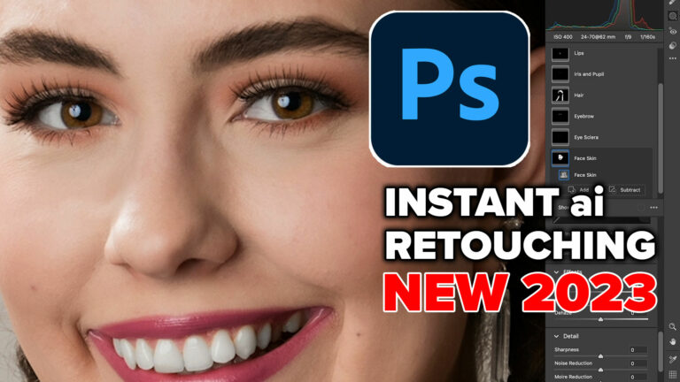How to use ai powered face retouching in Photoshop Camera RAW and Lightroom