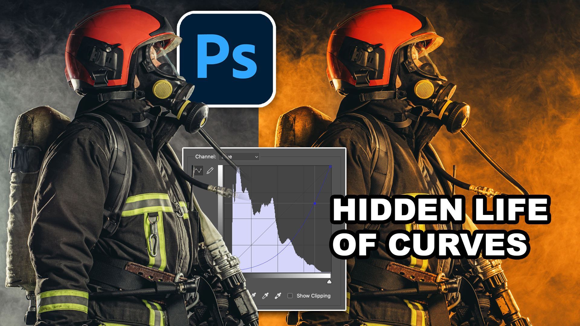 Add colored highlights in Photoshop with color curves