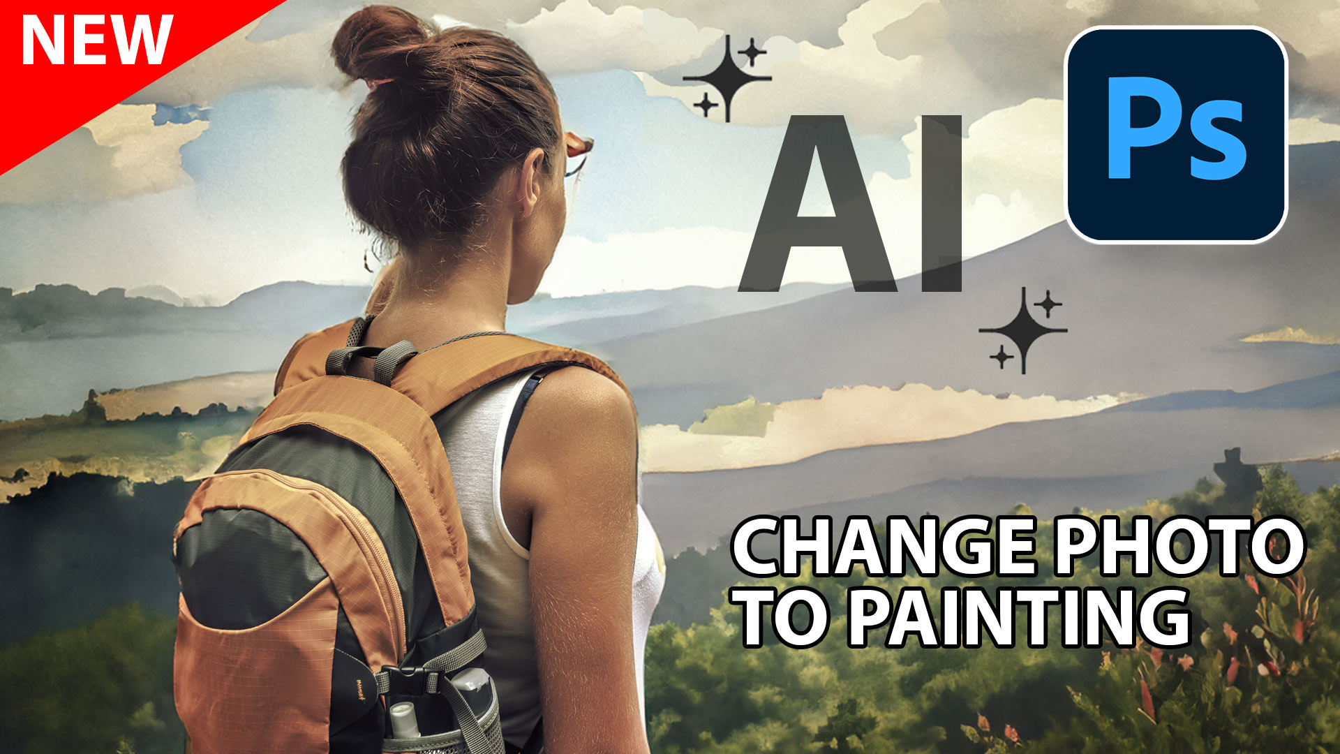 How to convert Photos to paintings in Photoshop with Generative Fill AI
