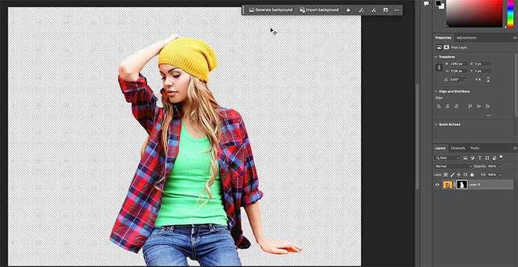 remove background in photoshop