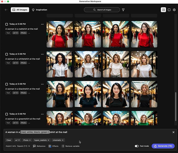 batch processing generative ai in Photoshop