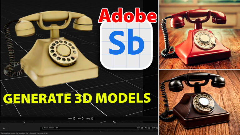 How to Generate 3D with Generative ai in Adobe’s free Substance viewer