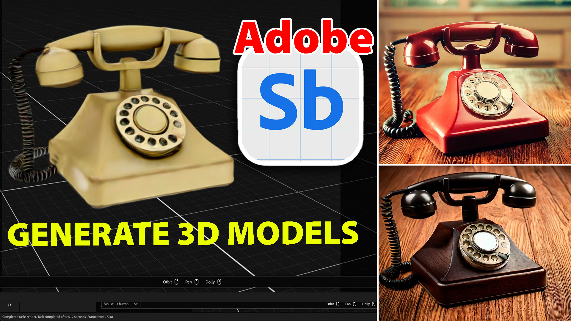How to Generate 3D with Generative ai in Adobe’s free Substance viewer