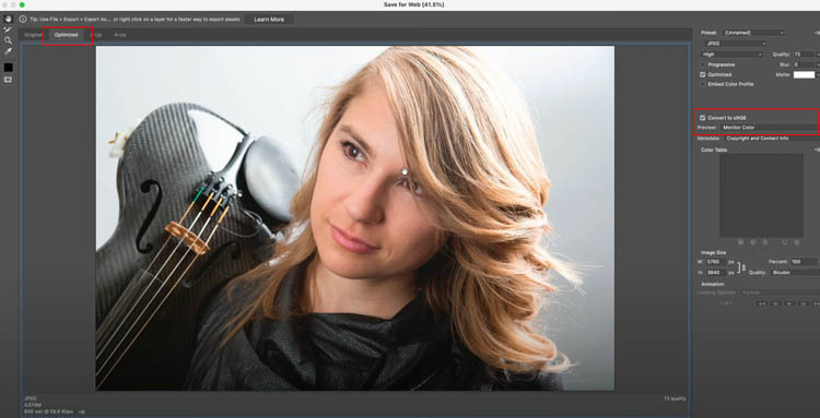 Color management in Photoshop, output colors are changing