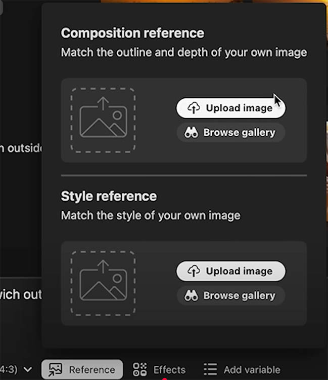 Using a composition reference in Photoshop Beta