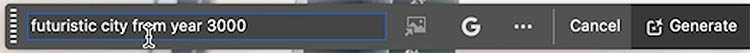 enter a text prompt into nano banana inside Photoshop