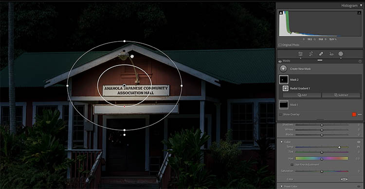 add light in lightroom