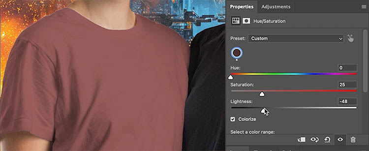 Using brightness to introduce strong color in Photoshop