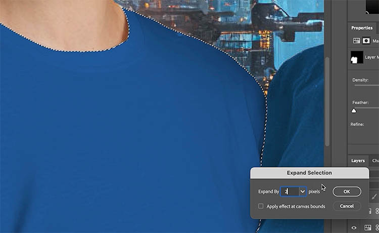 Modify a selection in Photoshop