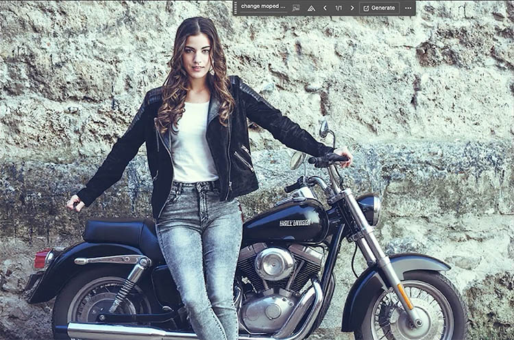 AI-generated Harley Davidson motorcycle using Flux