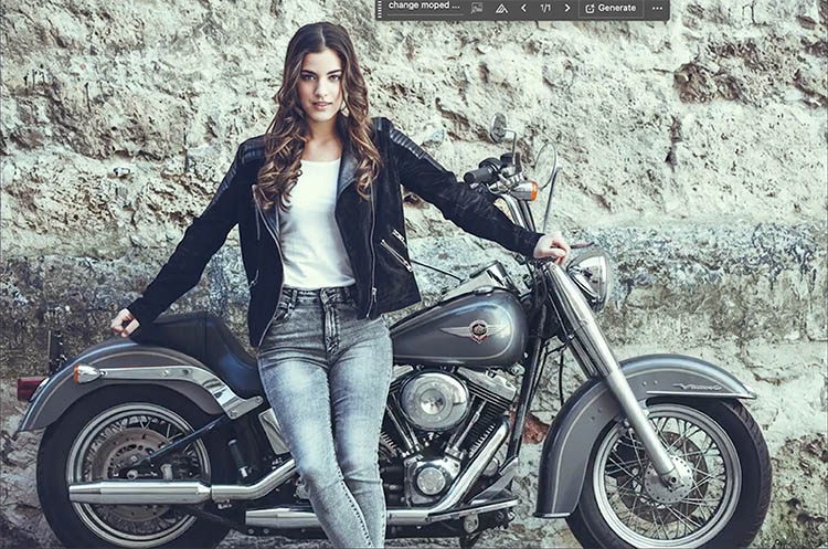 Motorcycle replacement result from Nana Banana