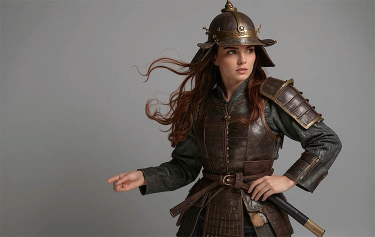 Samurai warrior outfit generated with Flux model