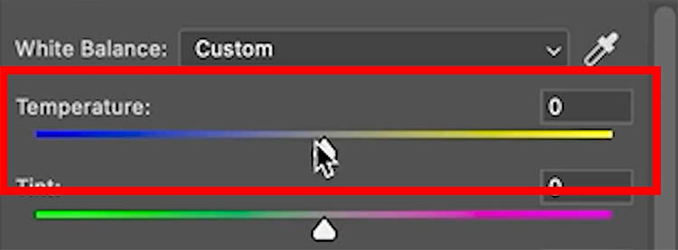 adjust the color temperature in photoshop
