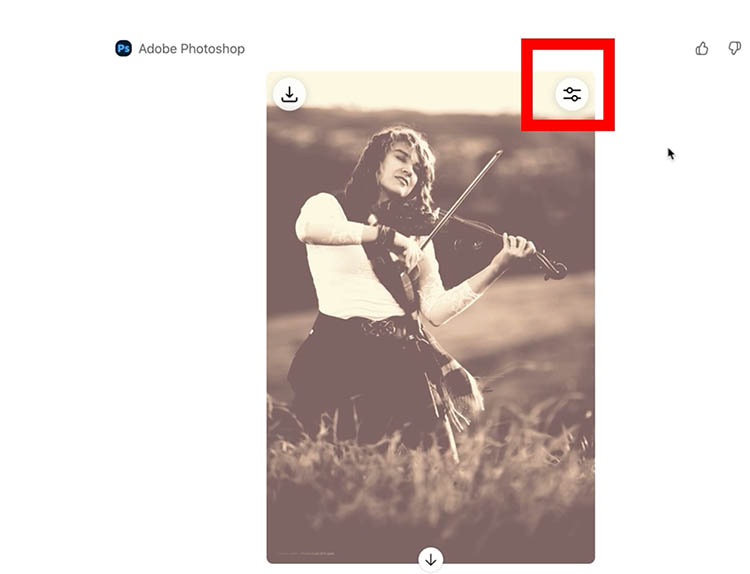 Vintage color grade applied using Photoshop sliders in ChatGPT