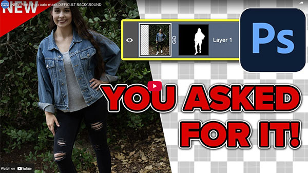 difficult selections with select subject in Photoshop