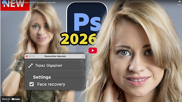 Generative upscale in Photoshop with Topaz Gigapixel