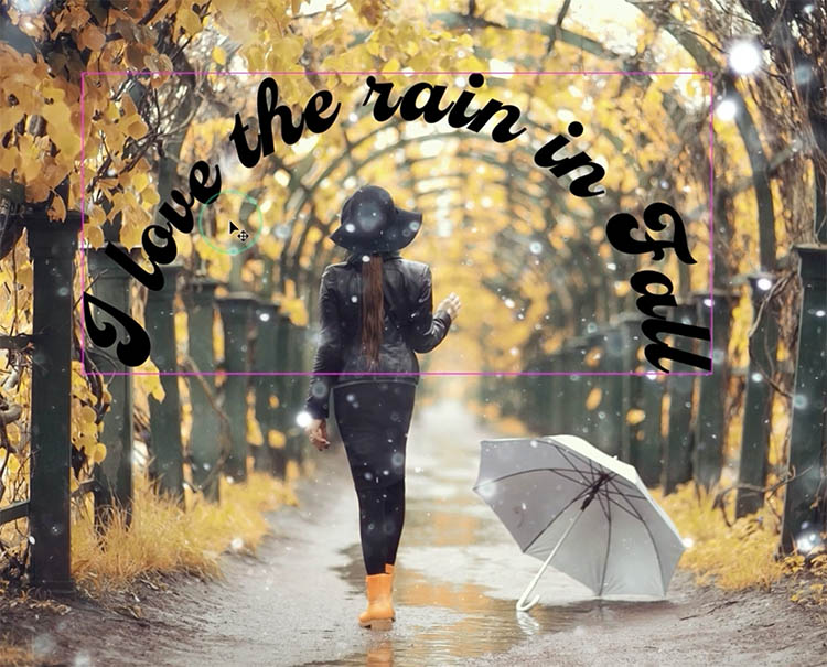 Arched typography example in Photoshop