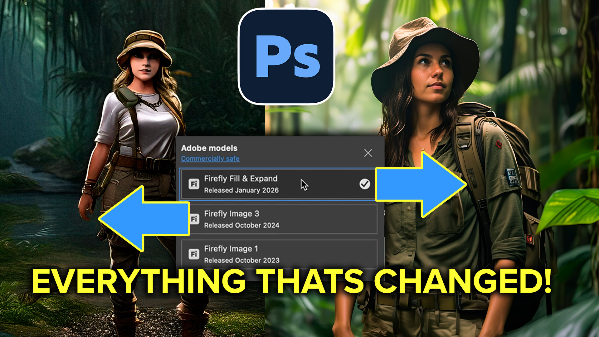 Photoshop, Firefly Fill and expand model. Everything that’s new