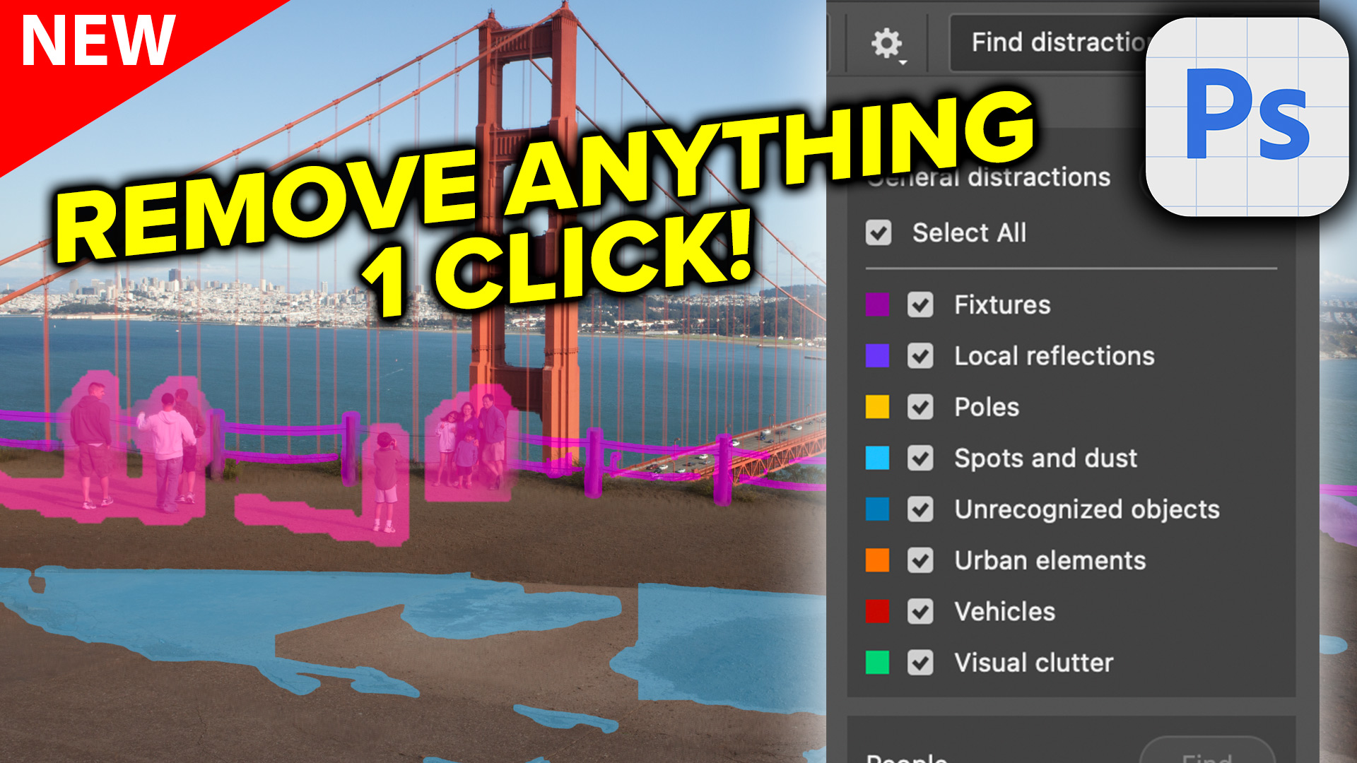 Photoshop removes anything instantly with General Distractions