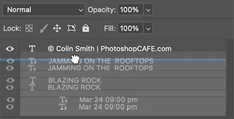 moving all text layers together easily