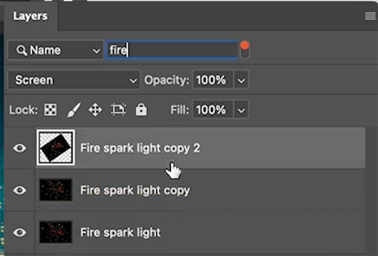search photoshop layers panel by keywords