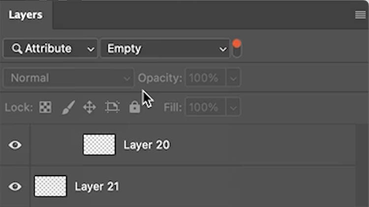 find empty layers