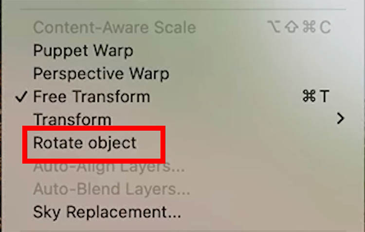choose rotate object