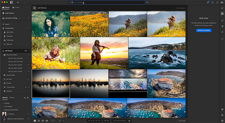 Film-inspired presets preview