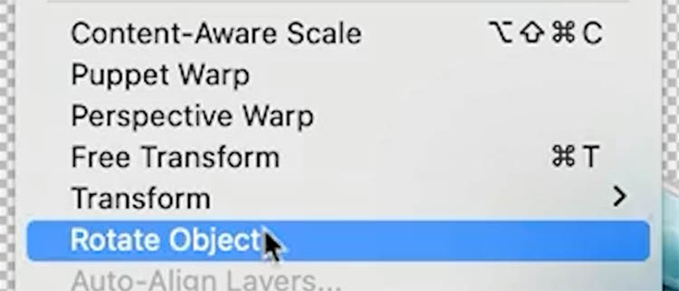 Rotate object in Photoshop