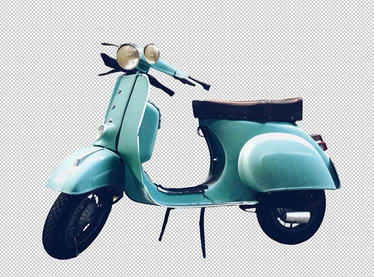 a rendered scooter in new pose