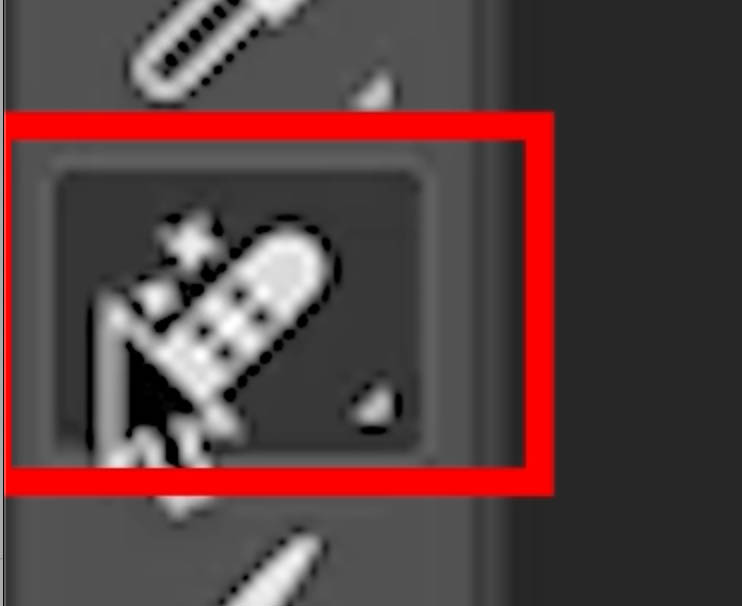 choose the remove tool in Photoshop