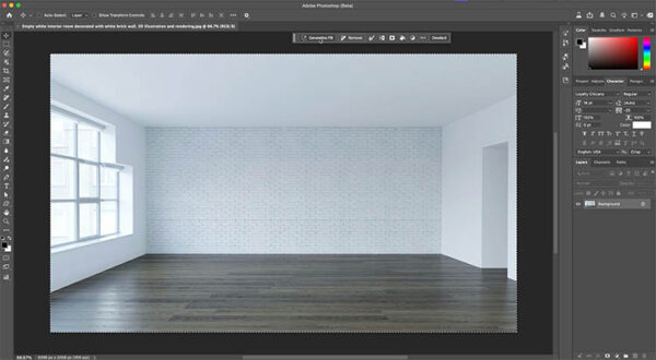 Visualize Interior design with photoshop and ai with generative fill ...