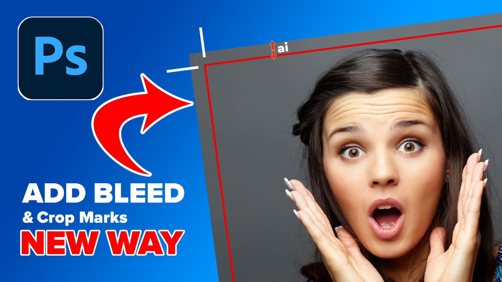 How to easily add Bleeds and Crop marks in Photoshop for print